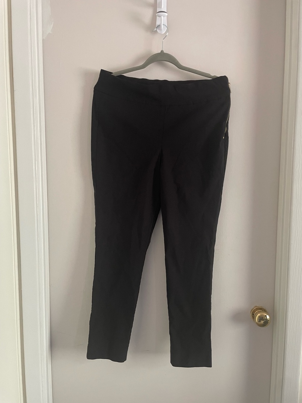 Chico’s Black Skinny Ankle Pants Size 2.5R (14R) Side Zip 746